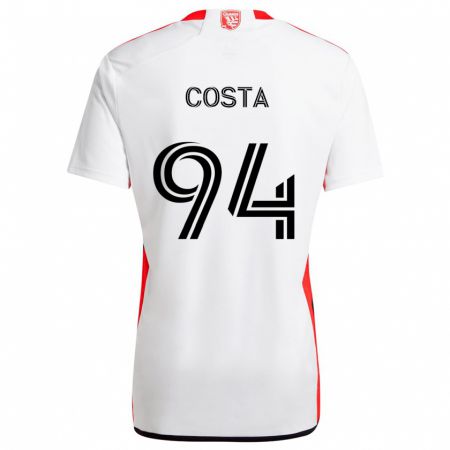 Kandiny Damen Vítor Costa #94 Weiß Rot Auswärtstrikot Trikot 2024/25 T-Shirt