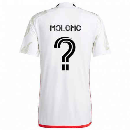 Kandiny Damen Zach Molomo #0 Weiß Rot Schwarz Auswärtstrikot Trikot 2024/25 T-Shirt