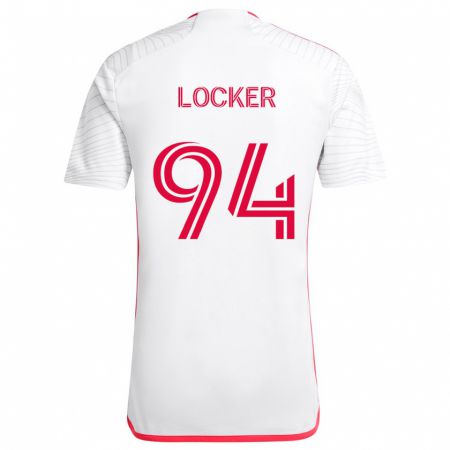 Kandiny Damen Carson Locker #94 Weiß Rot Auswärtstrikot Trikot 2024/25 T-Shirt