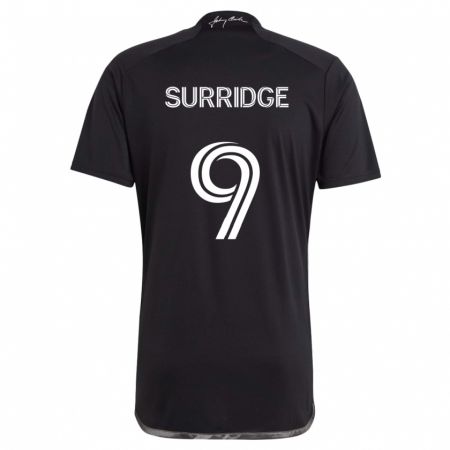 Kandiny Damen Sam Surridge #9 Schwarz Auswärtstrikot Trikot 2024/25 T-Shirt