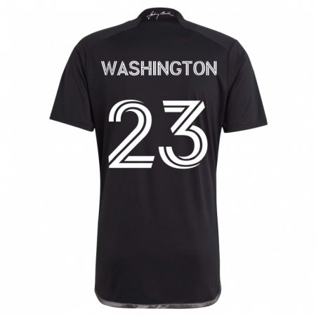 Kandiny Damen Taylor Washington #23 Schwarz Auswärtstrikot Trikot 2024/25 T-Shirt