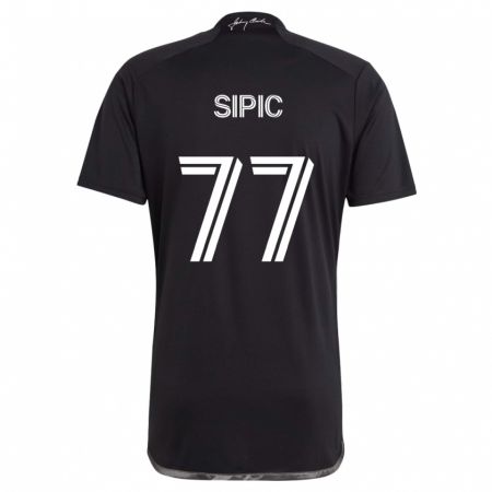 Kandiny Damen Adem Sipić #77 Schwarz Auswärtstrikot Trikot 2024/25 T-Shirt