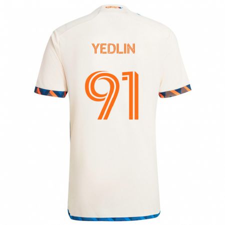 Kandiny Damen Deandre Yedlin #91 Weiß Orange Auswärtstrikot Trikot 2024/25 T-Shirt