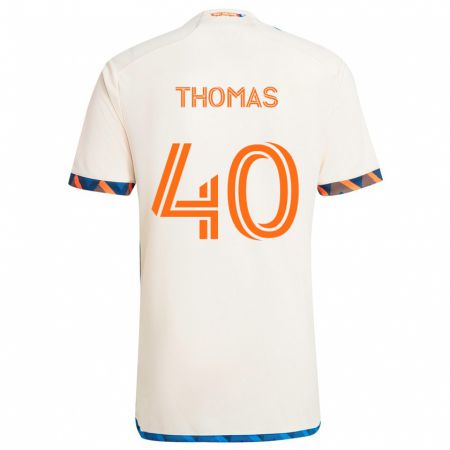 Kandiny Damen Kai Thomas #40 Weiß Orange Auswärtstrikot Trikot 2024/25 T-Shirt