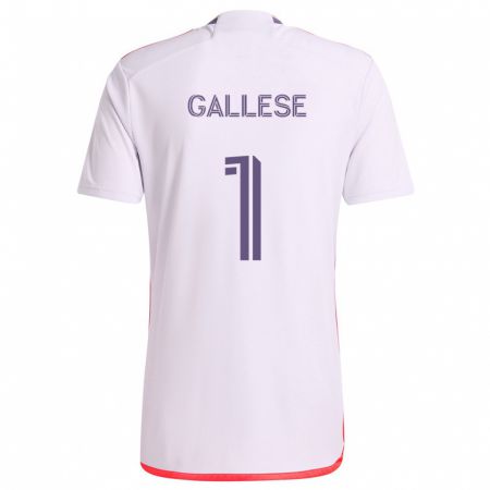 Kandiny Damen Pedro Gallese #1 Weiß Rot Lila Auswärtstrikot Trikot 2024/25 T-Shirt