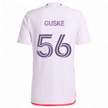 Kandiny Damen Colin Guske #56 Weiß Rot Lila Auswärtstrikot Trikot 2024/25 T-Shirt