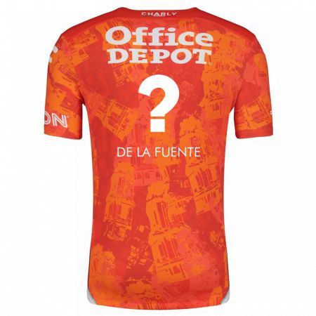 Kandiny Damen Paulino De La Fuente #0 Orange Weiß Auswärtstrikot Trikot 2024/25 T-Shirt