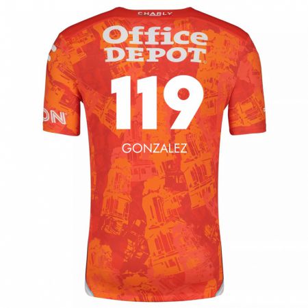 Kandiny Damen Juan González #119 Orange Weiß Auswärtstrikot Trikot 2024/25 T-Shirt