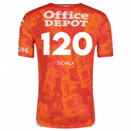 Kandiny Damen Juan Sigala #120 Orange Weiß Auswärtstrikot Trikot 2024/25 T-Shirt