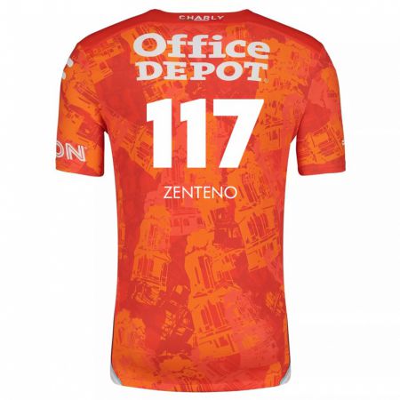 Kandiny Damen Gustavo Zenteno #117 Orange Weiß Auswärtstrikot Trikot 2024/25 T-Shirt