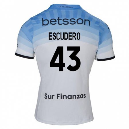 Kandiny Damen Gonzalo Escudero #43 Weiß Blau Schwarz Auswärtstrikot Trikot 2024/25 T-Shirt