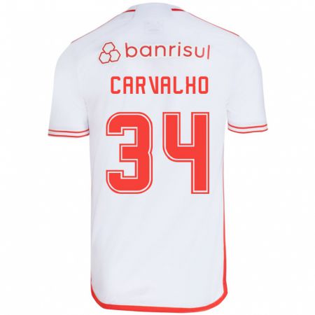 Kandiny Damen Gabriel Carvalho #34 Weiß Rot Auswärtstrikot Trikot 2024/25 T-Shirt