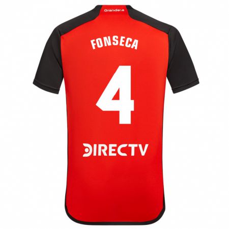 Kandiny Damen Nicolás Fonseca #4 Rot Schwarz Weiß Auswärtstrikot Trikot 2024/25 T-Shirt