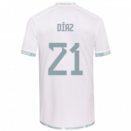 Kandiny Damen Marcelo Díaz #21 Weiß Grau Auswärtstrikot Trikot 2024/25 T-Shirt