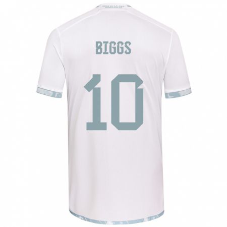 Kandiny Damen Nicole Denise Fajre Biggs #10 Weiß Grau Auswärtstrikot Trikot 2024/25 T-Shirt