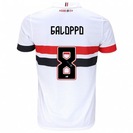 Kandiny Kinder Giuliano Galoppo #8 Weiß Rot Schwarz Heimtrikot Trikot 2024/25 T-Shirt