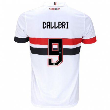 Kandiny Kinder Jonathan Calleri #9 Weiß Rot Schwarz Heimtrikot Trikot 2024/25 T-Shirt