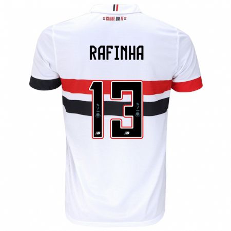 Kandiny Kinder Rafinha #13 Weiß Rot Schwarz Heimtrikot Trikot 2024/25 T-Shirt