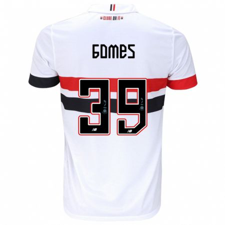 Kandiny Kinder William Gomes #39 Weiß Rot Schwarz Heimtrikot Trikot 2024/25 T-Shirt