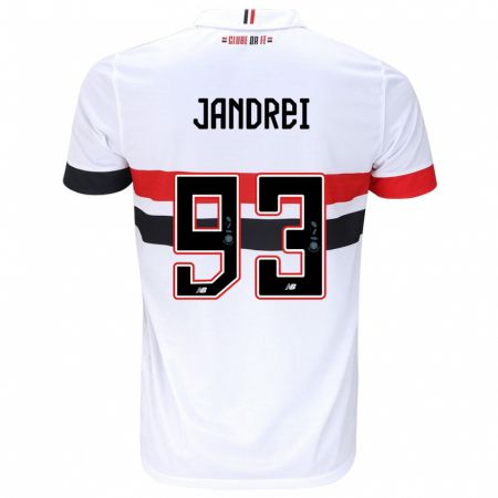 Kandiny Kinder Jandrei #93 Weiß Rot Schwarz Heimtrikot Trikot 2024/25 T-Shirt