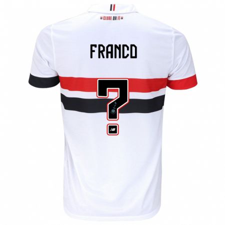 Kandiny Kinder Franco #0 Weiß Rot Schwarz Heimtrikot Trikot 2024/25 T-Shirt