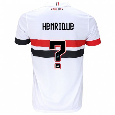 Kandiny Kinder Luiz Henrique #0 Weiß Rot Schwarz Heimtrikot Trikot 2024/25 T-Shirt