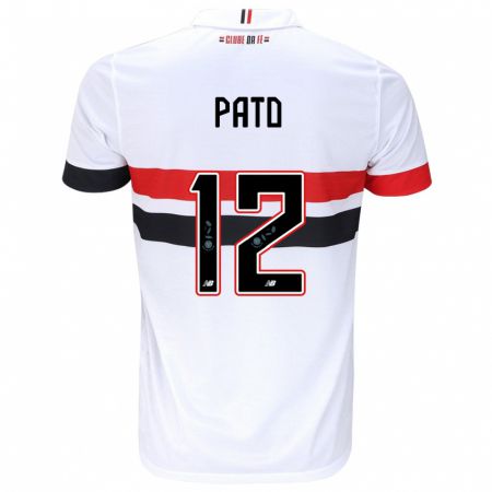 Kandiny Kinder Alexandre Pato #12 Weiß Rot Schwarz Heimtrikot Trikot 2024/25 T-Shirt