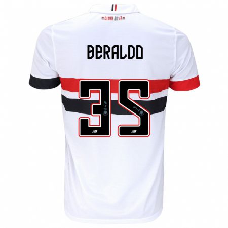 Kandiny Kinder Lucas Beraldo #35 Weiß Rot Schwarz Heimtrikot Trikot 2024/25 T-Shirt