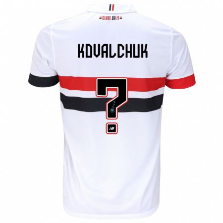 Kandiny Kinder Filipp Kovalchuk #0 Weiß Rot Schwarz Heimtrikot Trikot 2024/25 T-Shirt