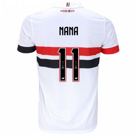 Kandiny Kinder Naná #11 Weiß Rot Schwarz Heimtrikot Trikot 2024/25 T-Shirt