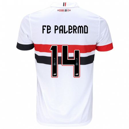 Kandiny Kinder Fe Palermo #14 Weiß Rot Schwarz Heimtrikot Trikot 2024/25 T-Shirt