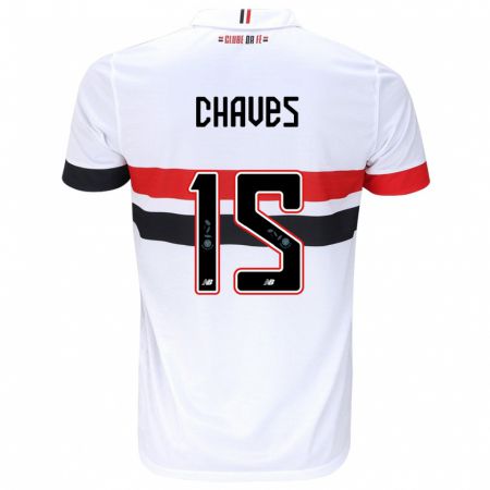 Kandiny Kinder Carol Chaves #15 Weiß Rot Schwarz Heimtrikot Trikot 2024/25 T-Shirt