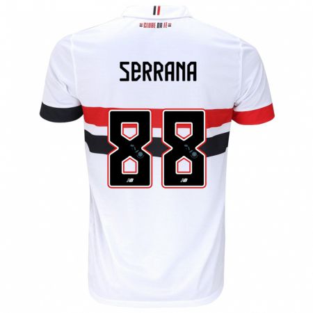 Kandiny Kinder Serrana #88 Weiß Rot Schwarz Heimtrikot Trikot 2024/25 T-Shirt