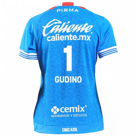 Kandiny Kinder Andrés Gudiño #1 Himmelblau Heimtrikot Trikot 2024/25 T-Shirt