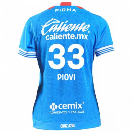 Kandiny Kinder Gonzalo Piovi #33 Himmelblau Heimtrikot Trikot 2024/25 T-Shirt