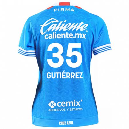 Kandiny Kinder Luis Gutiérrez #35 Himmelblau Heimtrikot Trikot 2024/25 T-Shirt