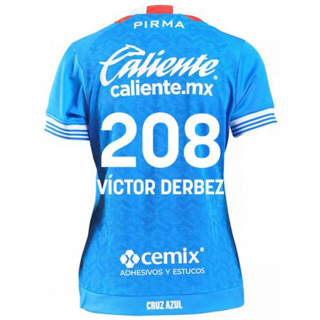 Kandiny Kinder Louis Víctor Derbez #208 Himmelblau Heimtrikot Trikot 2024/25 T-Shirt