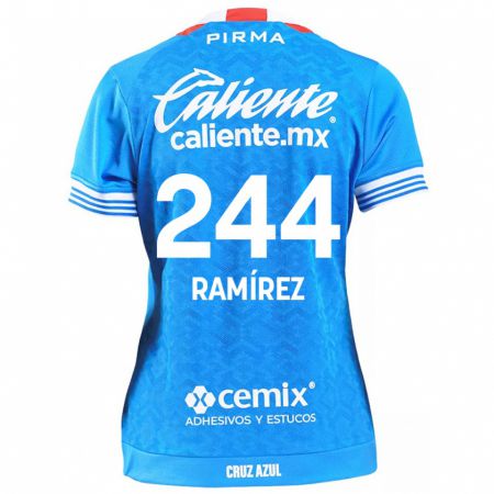 Kandiny Kinder Nicolás Ramírez #244 Himmelblau Heimtrikot Trikot 2024/25 T-Shirt