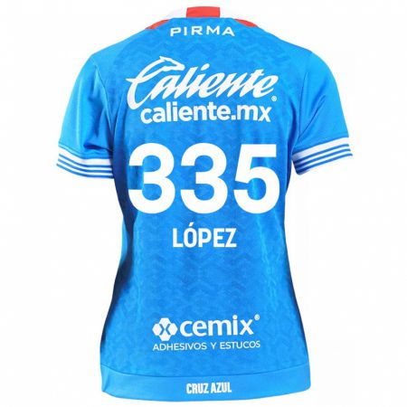 Kandiny Kinder Alfredo López #335 Himmelblau Heimtrikot Trikot 2024/25 T-Shirt