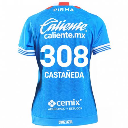 Kandiny Kinder Emiliano Castañeda #308 Himmelblau Heimtrikot Trikot 2024/25 T-Shirt