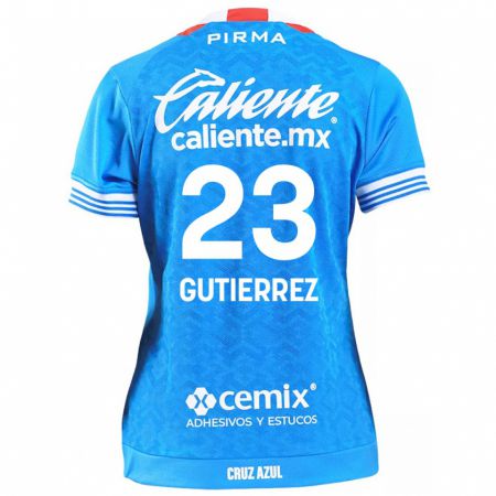 Kandiny Kinder Ivonne Gutierrez #23 Himmelblau Heimtrikot Trikot 2024/25 T-Shirt