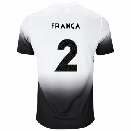 Kandiny Kinder Matheus França #2 Weiß Schwarz Heimtrikot Trikot 2024/25 T-Shirt