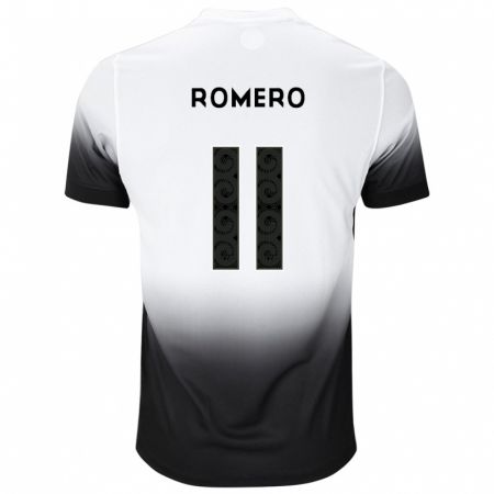 Kandiny Kinder Ángel Romero #11 Weiß Schwarz Heimtrikot Trikot 2024/25 T-Shirt