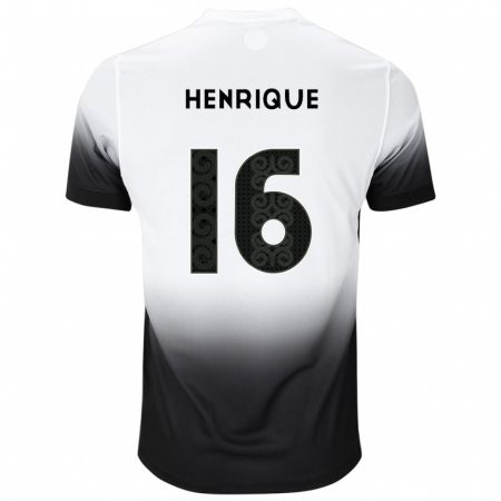 Kandiny Kinder Pedro Henrique #16 Weiß Schwarz Heimtrikot Trikot 2024/25 T-Shirt