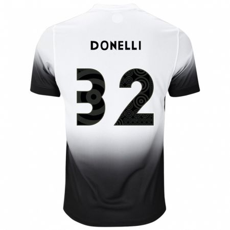 Kandiny Kinder Matheus Donelli #32 Weiß Schwarz Heimtrikot Trikot 2024/25 T-Shirt