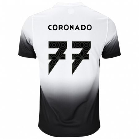 Kandiny Kinder Igor Coronado #77 Weiß Schwarz Heimtrikot Trikot 2024/25 T-Shirt