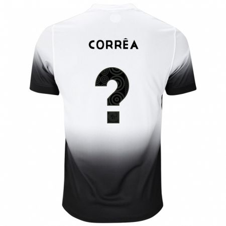 Kandiny Kinder Matheus Corrêa #0 Weiß Schwarz Heimtrikot Trikot 2024/25 T-Shirt