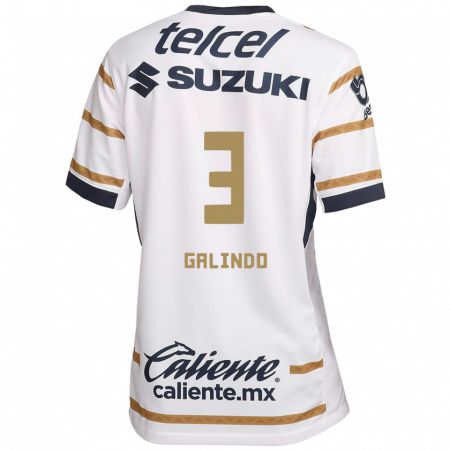 Kandiny Kinder Ricardo Galindo #3 Weißer Obsidian Heimtrikot Trikot 2024/25 T-Shirt