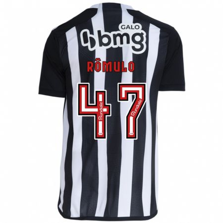 Kandiny Kinder Rômulo #47 Weiß Schwarz Heimtrikot Trikot 2024/25 T-Shirt