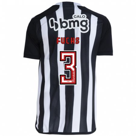 Kandiny Kinder Bruno Fuchs #3 Weiß Schwarz Heimtrikot Trikot 2024/25 T-Shirt